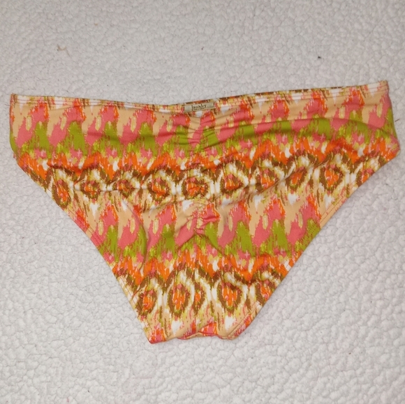 5 for $10 Laundry by Shelli Segal Orange/Multi Color Sash Front Bikini Bottom - Picture 8 of 8